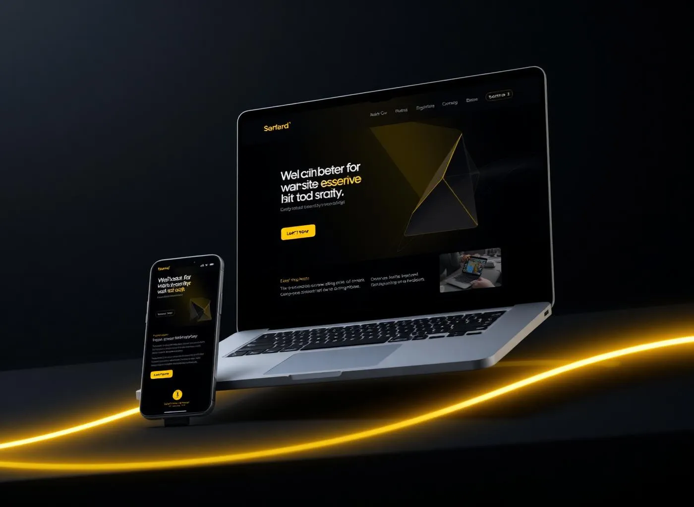 Mockup site notebook e celular